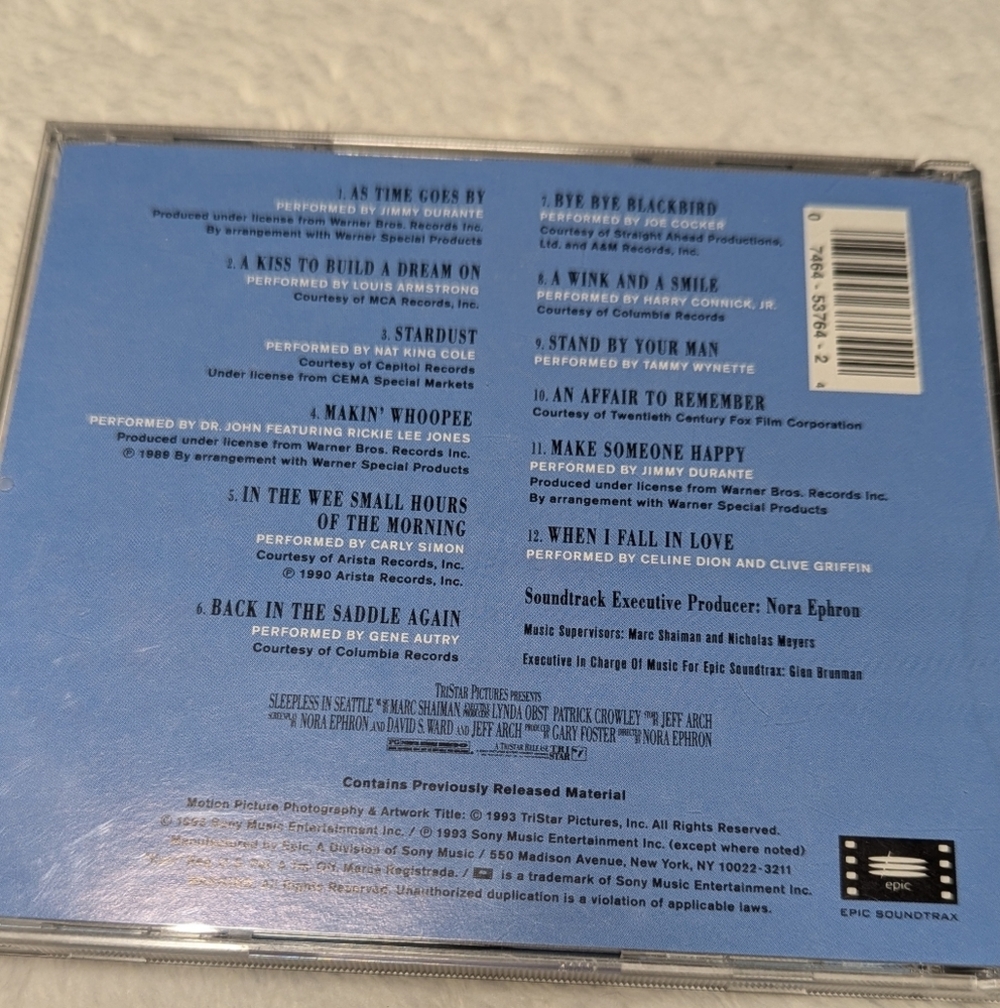 Sleepless in Seattle Soundtrack CD - Picture 2 of 4